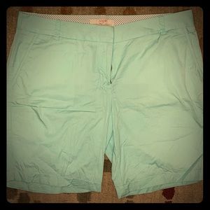 JCrew Turquoise Bermuda Shorts